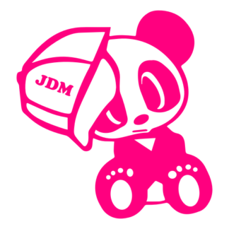 JDM Hat Panda Decal (Hot Pink)